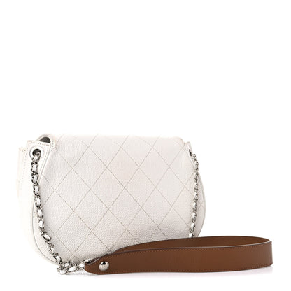 Chanel Calfskin Stitched Flap Bag White 2 of 15