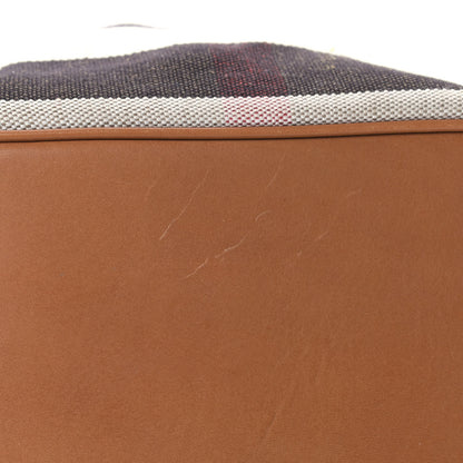Burberry Canvas Mega Check Medium Ashby Hobo Saddle Brown 12 of 12