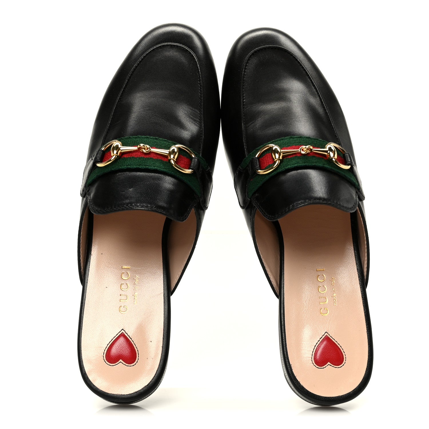 Gucci Malaga Kid Web Womens Princetown Slippers 36.5 Black 2 of 10
