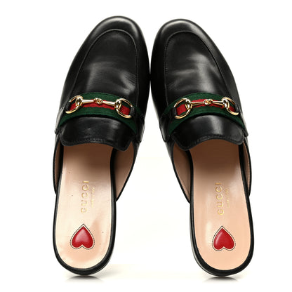 Gucci Malaga Kid Web Womens Princetown Slippers 36.5 Black 2 of 10