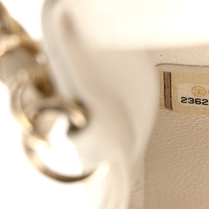 Chanel Caviar Quilted Mini Rectangular Flap White 6 of 13