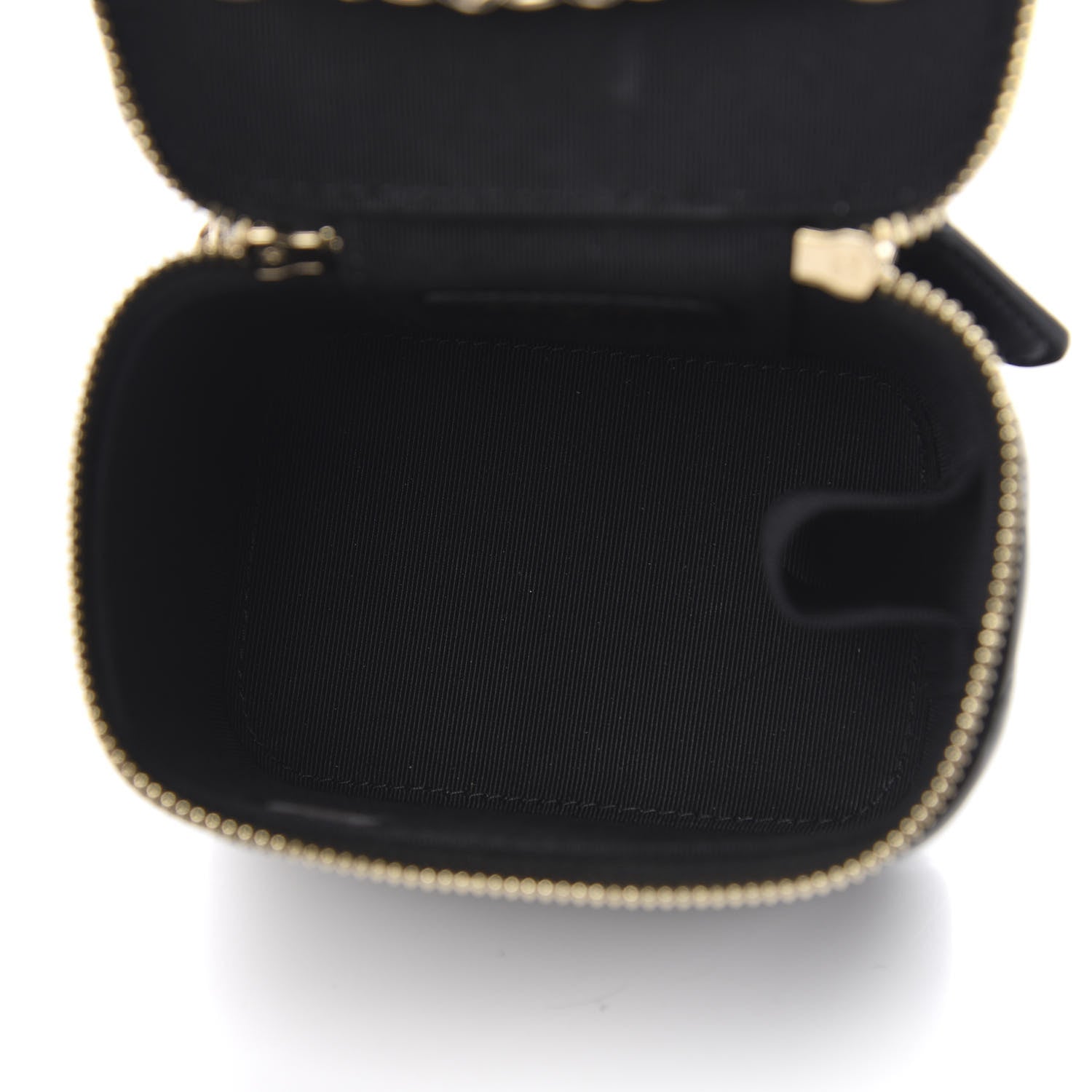 Chanel Lambskin Quilted Trendy Mini Vanity Case With Chain Black 4 of 9