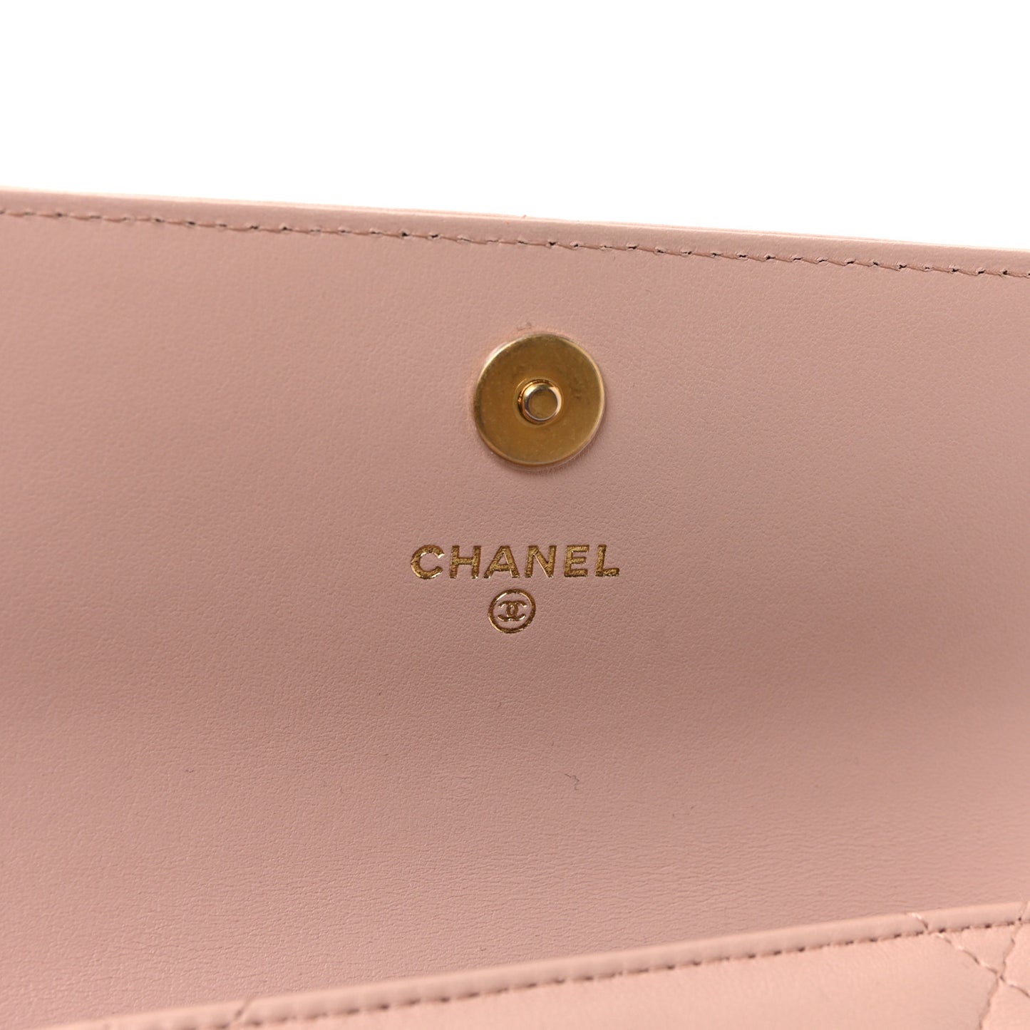 Lambskin Quilted Chanel 19 Flap Clutch Light Pink