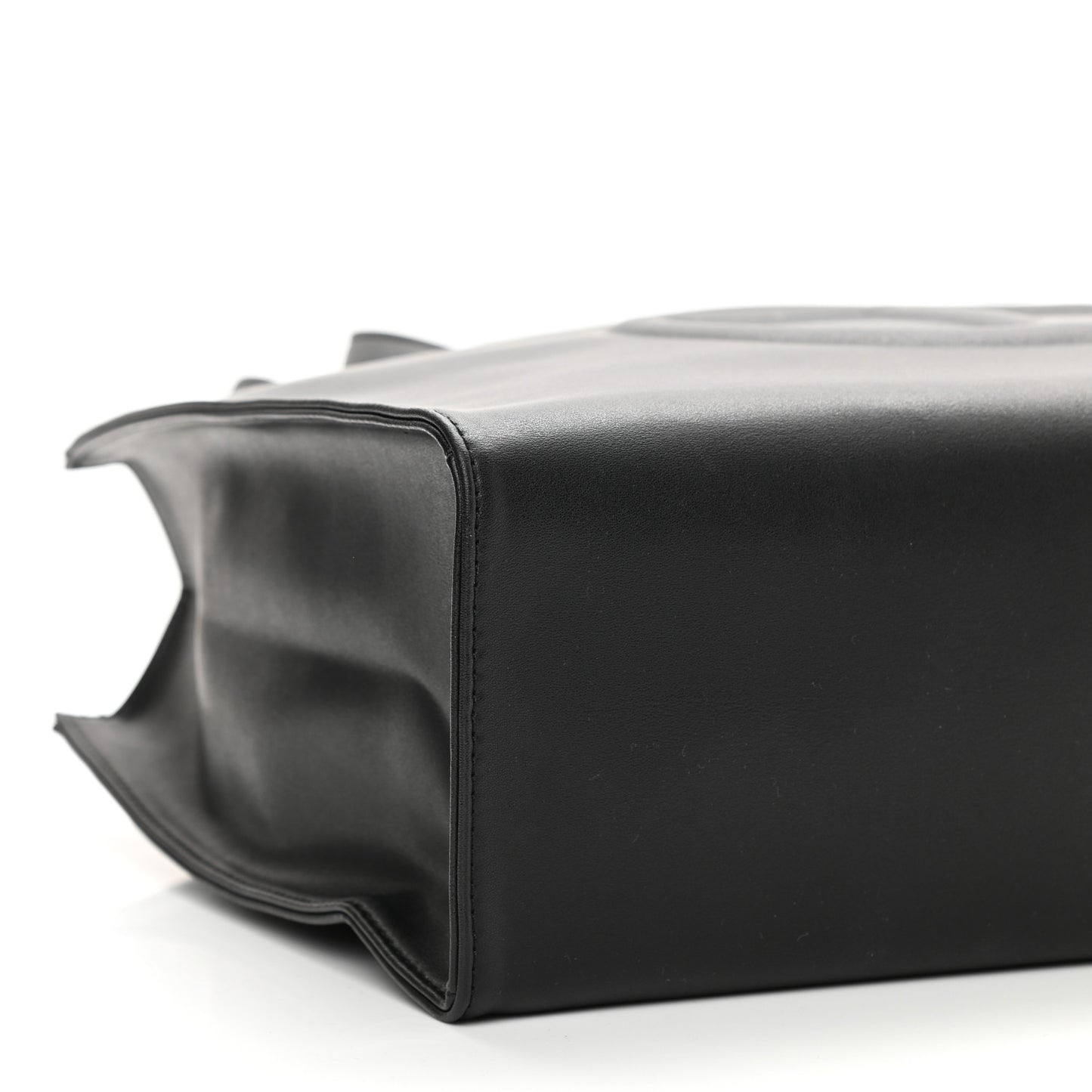 Vegan Leather Medium Shopping Bag Black