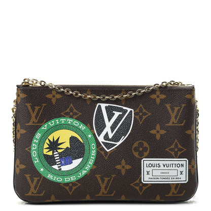 Louis Vuitton Monogram World Tour Double Zip Pochette 1 of 12