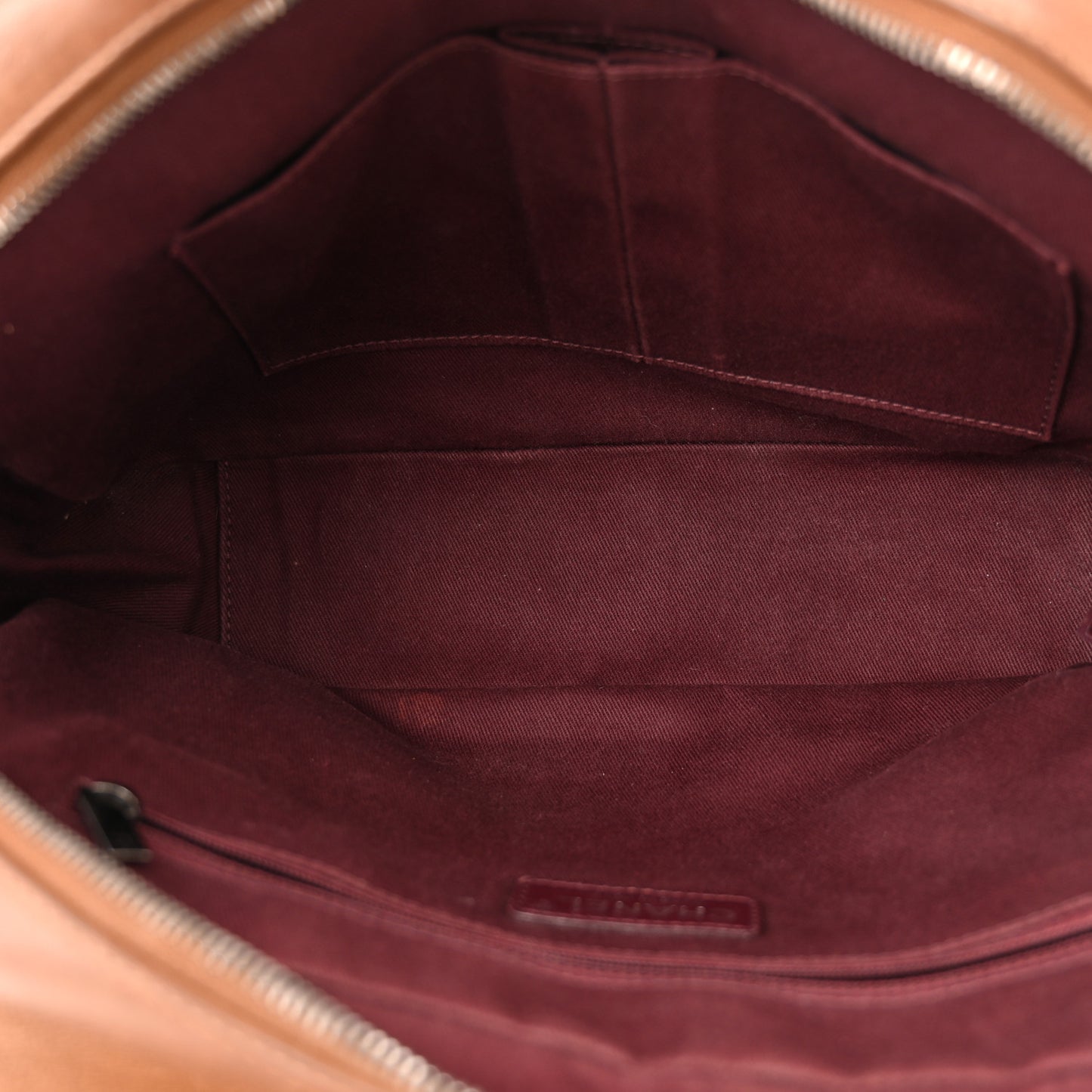 Calfskin Quilted Jumbo Coco Sporran Flap Light Brown