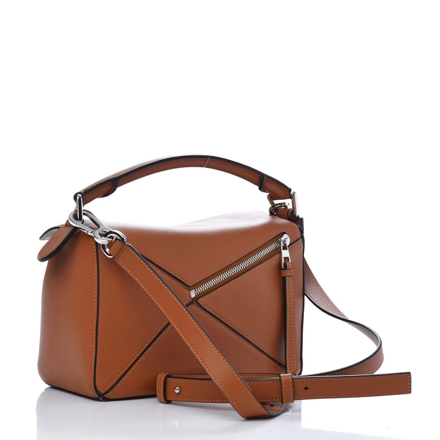 Loewe Calfskin Small Puzzle Bag Tan 3 of 9