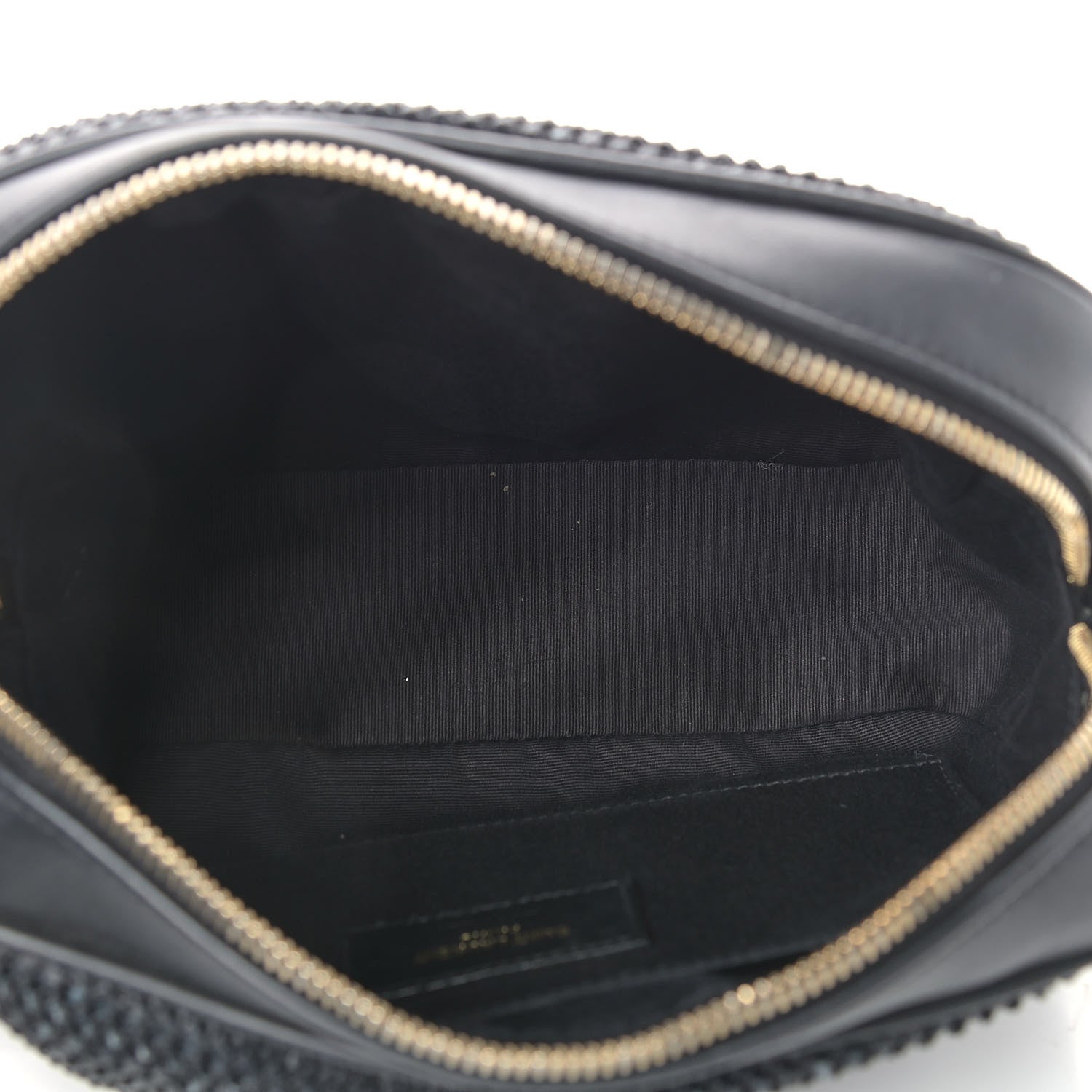 Saint Laurent Raffia Canvas Monogram Lou Camera Bag Black 5 of 11