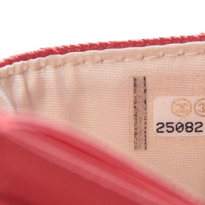 Chanel Caviar Chevron Quilted Card Holder Pink 8 of 9
