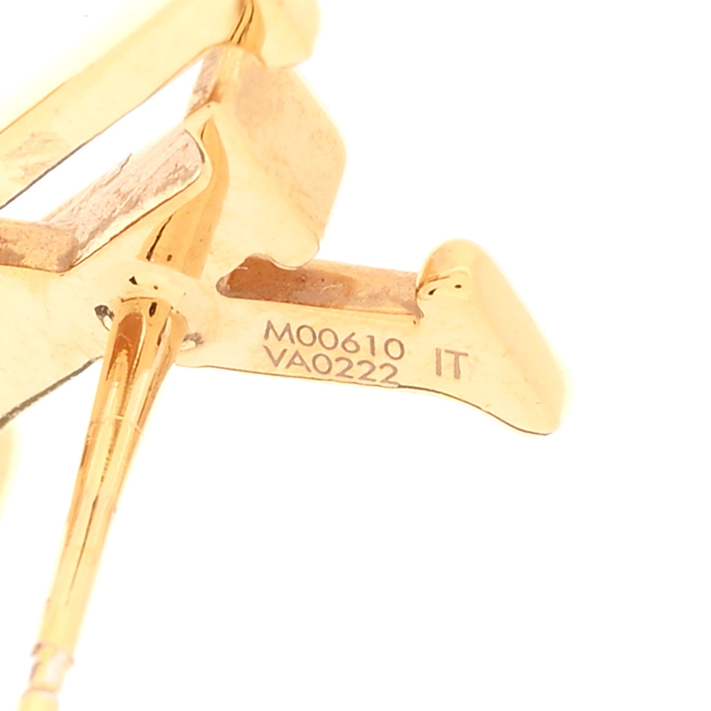 Metal Enamel LV Iconic Earrings Gold