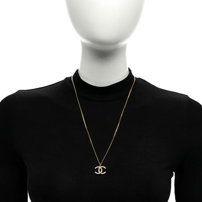 Chanel Crystal Lock Symbols CC Necklace Gold 2 of 4