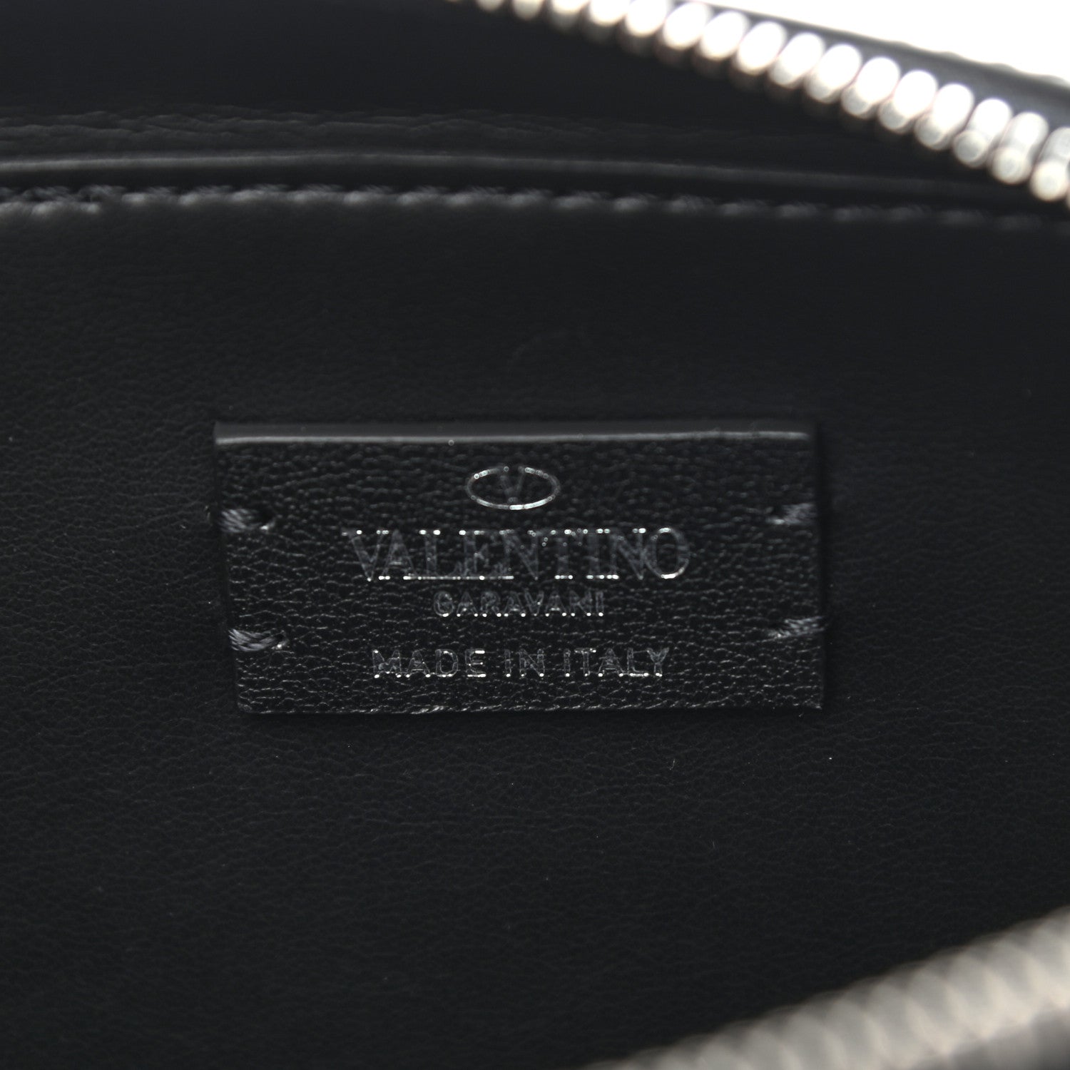 Valentino Garavani Calfskin VLTN Times Wash Bag Black White 6 of 8
