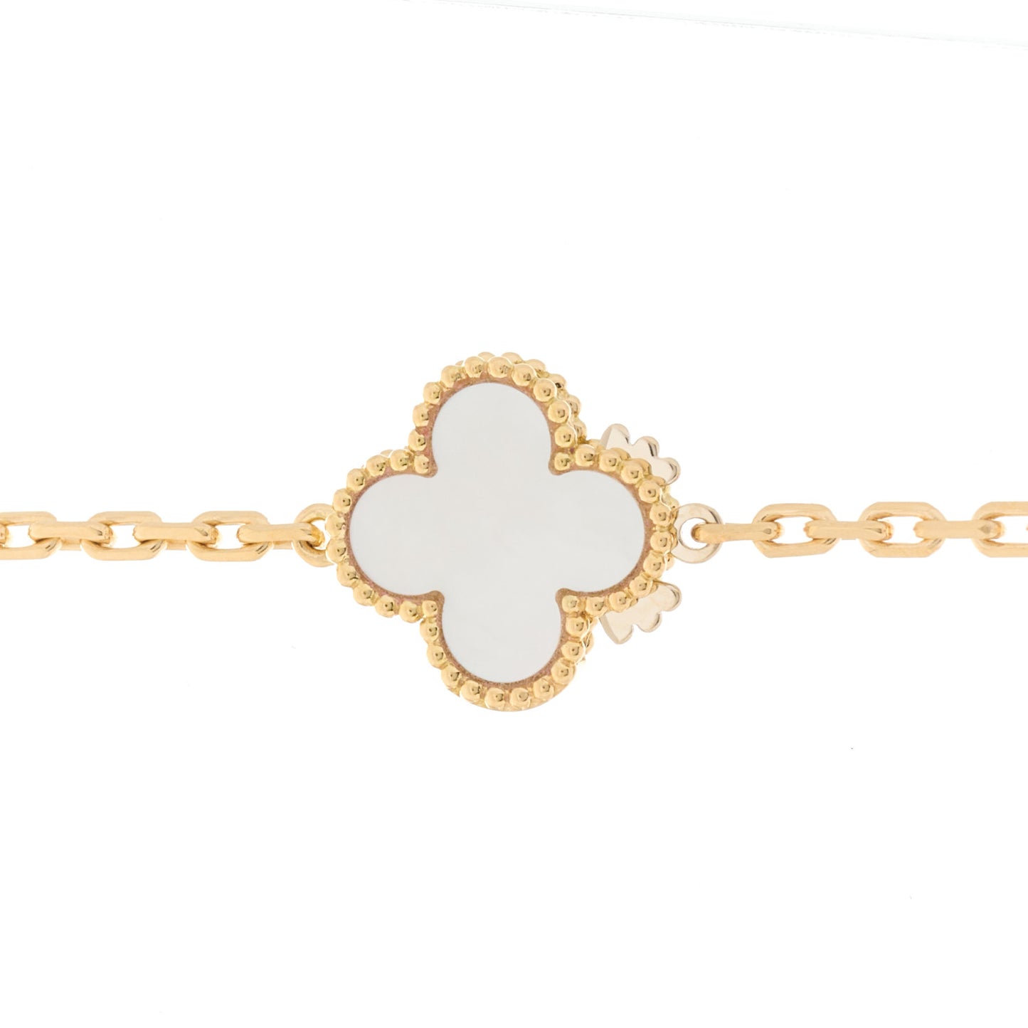 18K Yellow Gold Onyx Mother of Pearl 16 Motifs Magic Alhambra Necklace
