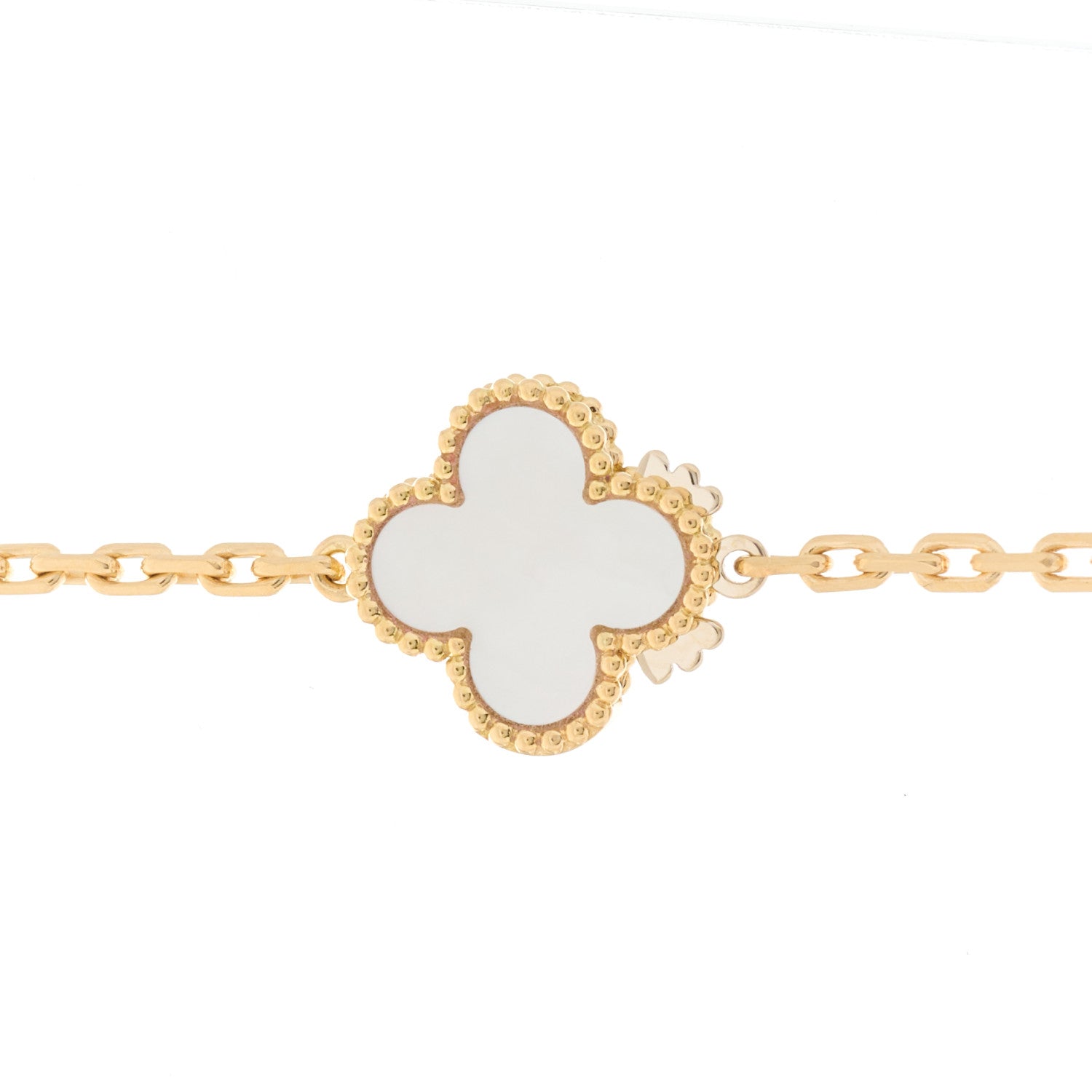 Van Cleef & Arpels 18K Yellow Gold Onyx Mother of Pearl 16 Motifs Magic Alhambra Necklace 3 of 9