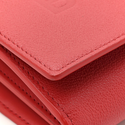 Burberry Calfskin Logo Hazelmere Wallet With Detachable Strap Red 12 of 13