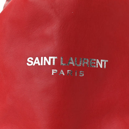 Saint Laurent Lambskin Teddy Drawstring Bag Eros Red 7 of 9