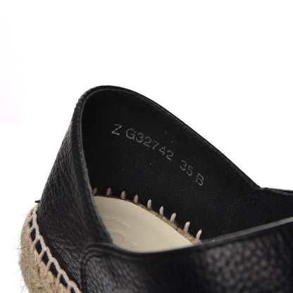 Chanel Grained Calfskin CC Espadrilles 35 Black 8 of 9