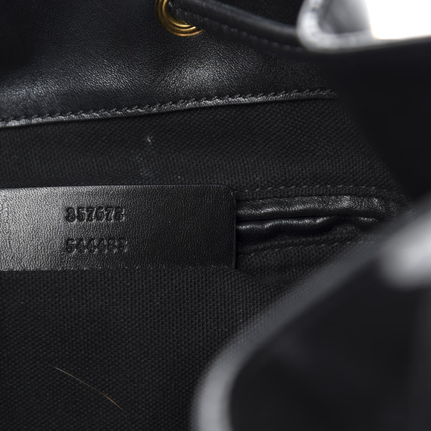 Calfskin Studded Padlock Bucket Bag Black
