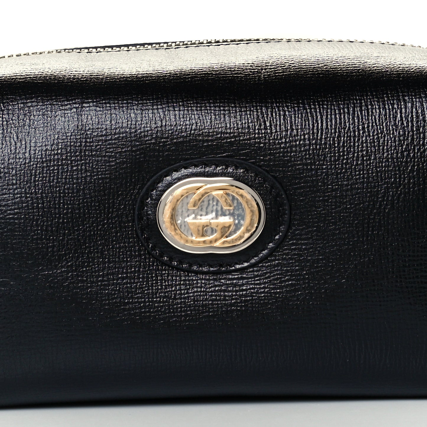 Azalea Calfskin Marina Cosmetic Case Black