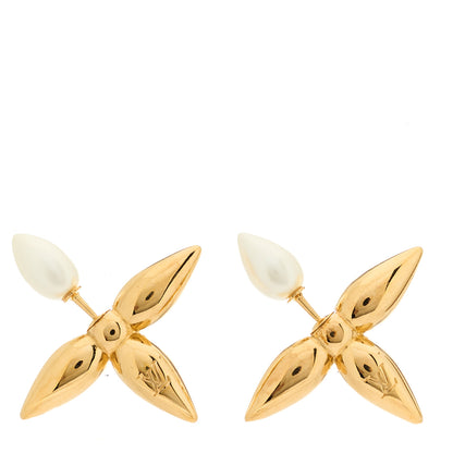 Louis Vuitton Pearl Louisette By Night Earrings Gold 1 of 4