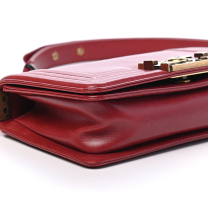 Chanel Glazed Calfskin Small Boy Flap Red 7 of 10