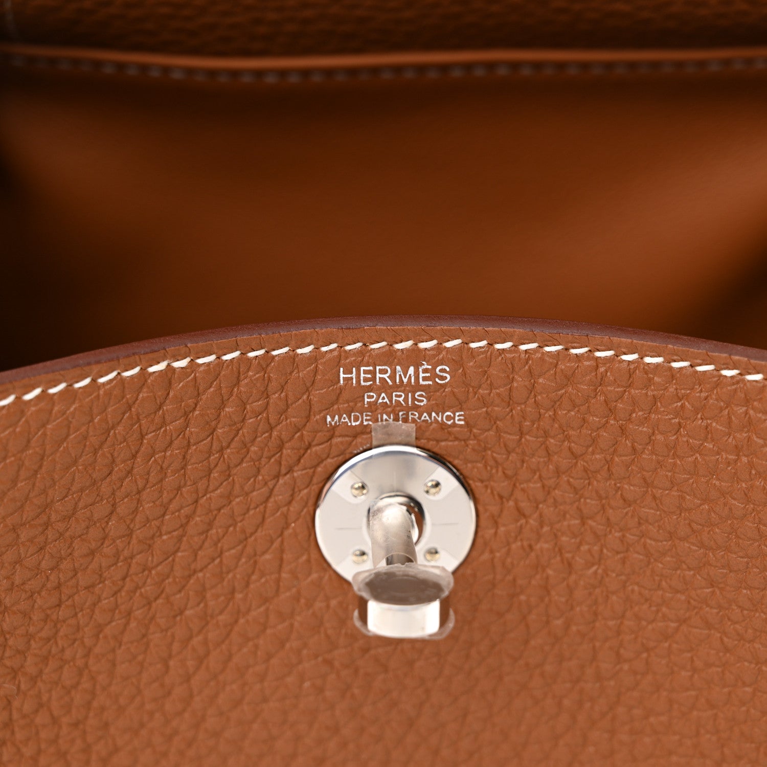Hermes Taurillon Clemence Mini Lindy 20 Gold 6 of 11