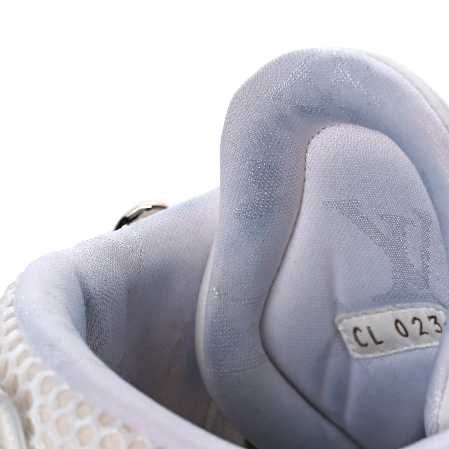 Louis Vuitton Metallic Calfskin Embossed Monogram Boombox Sneakers 38 White Silver 12 of 16