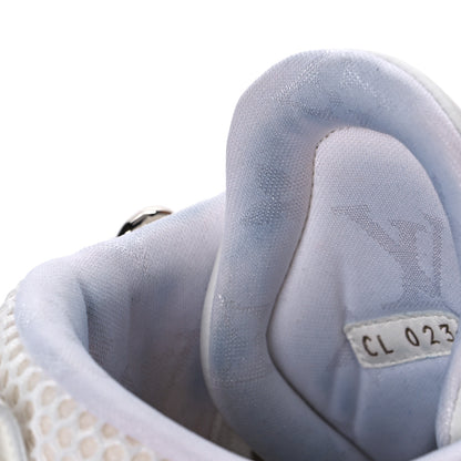 Louis Vuitton Metallic Calfskin Embossed Monogram Boombox Sneakers 38 White Silver 12 of 16