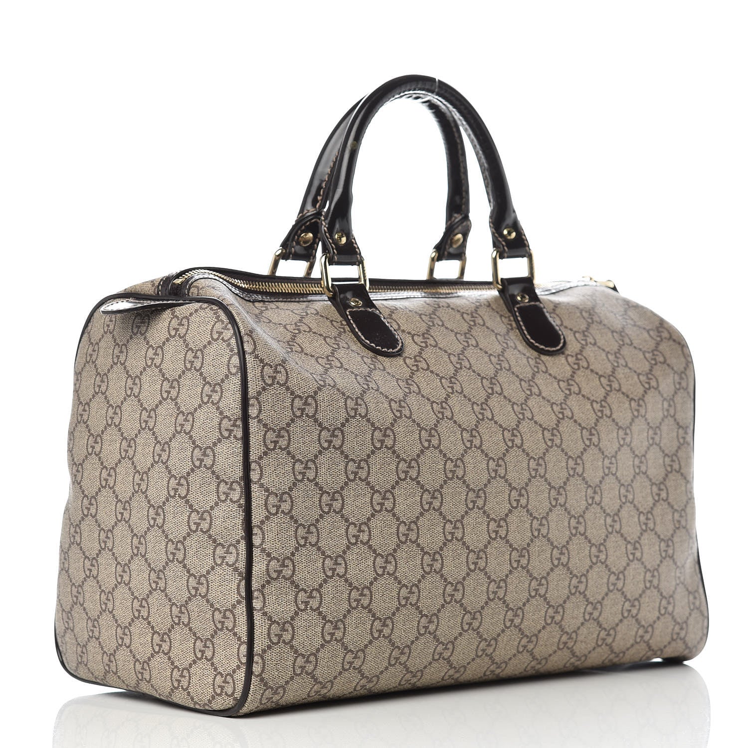 Gucci GG Plus Monogram Tattoo Heart Medium Joy Boston Dark Brown 3 of 13