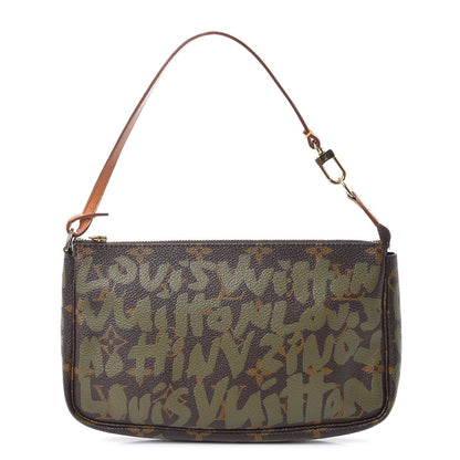 Louis Vuitton Monogram Graffiti Pochette Accessories Kaki 1 of 7