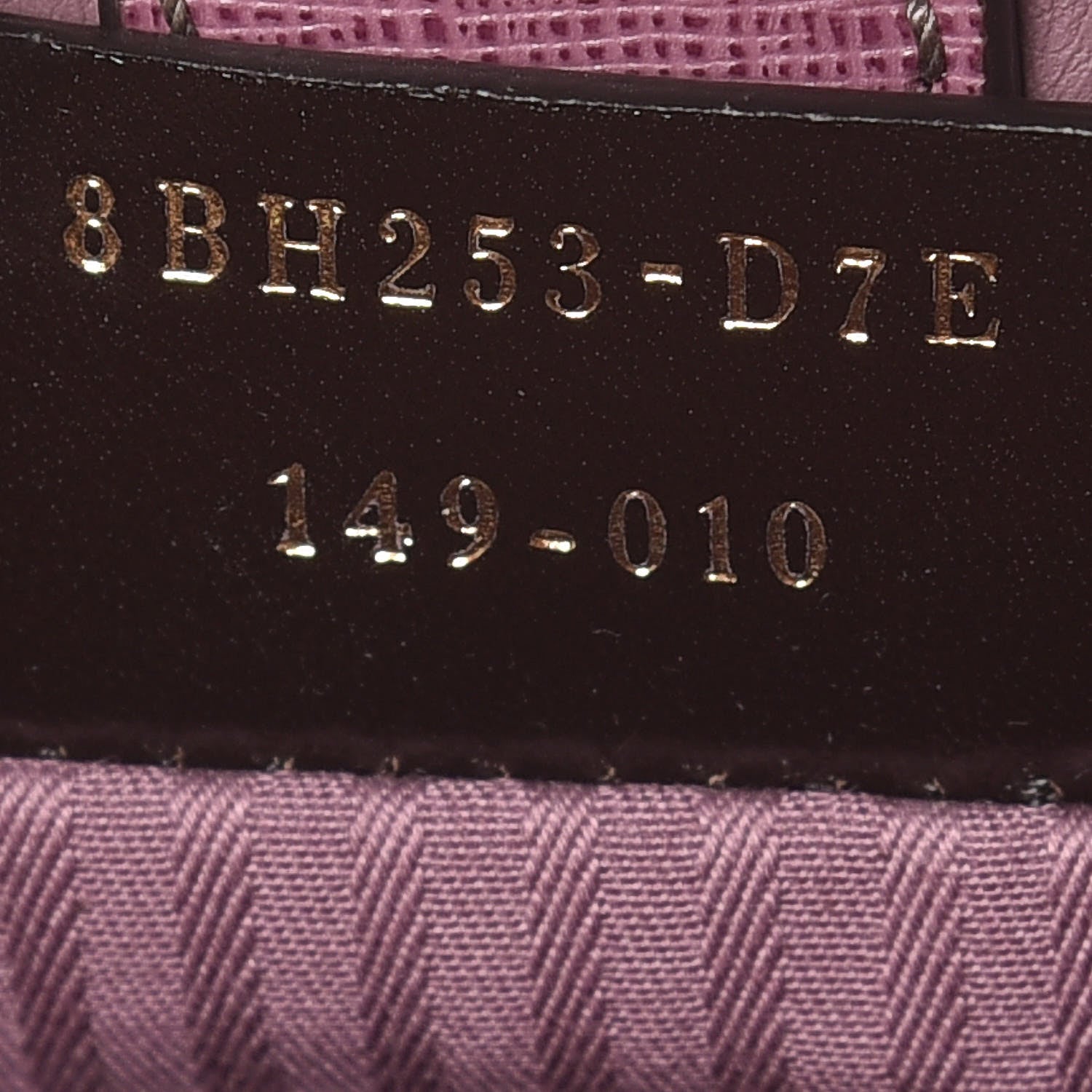 Fendi Vitello Elite Flamingo Petite 2Jours Tote Lilla Glicine 9 of 9