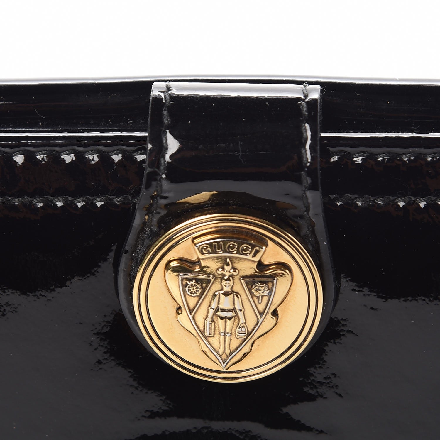 Gucci Patent Hysteria Continental Wallet Black 6 of 11