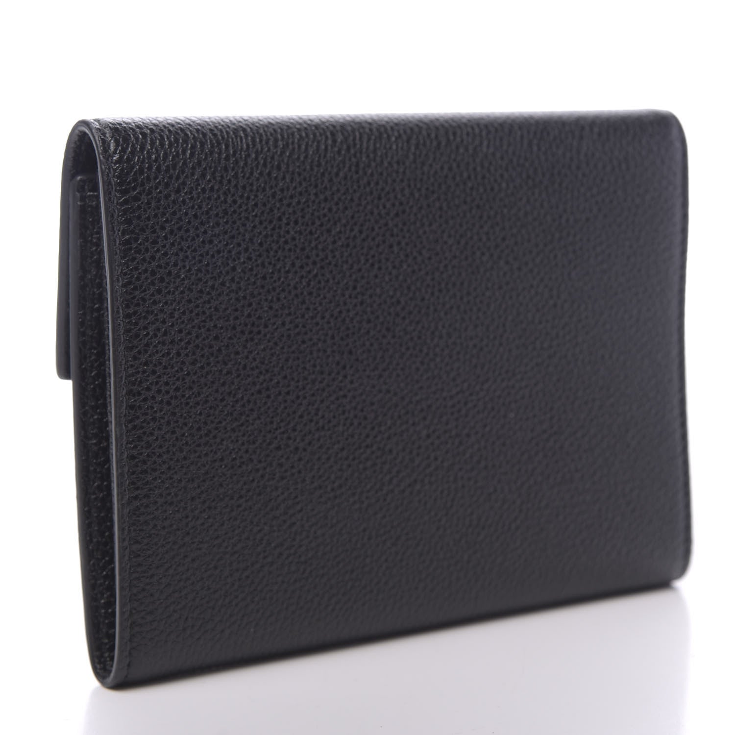 Gucci Grainy Calfskin Zumi Flap Card Case Black 3 of 10