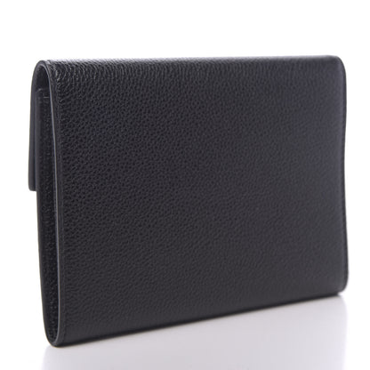 Gucci Grainy Calfskin Zumi Flap Card Case Black 3 of 10