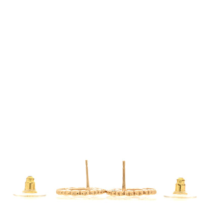 Chanel Metal CC Heart Round Earrings Gold 3 of 5