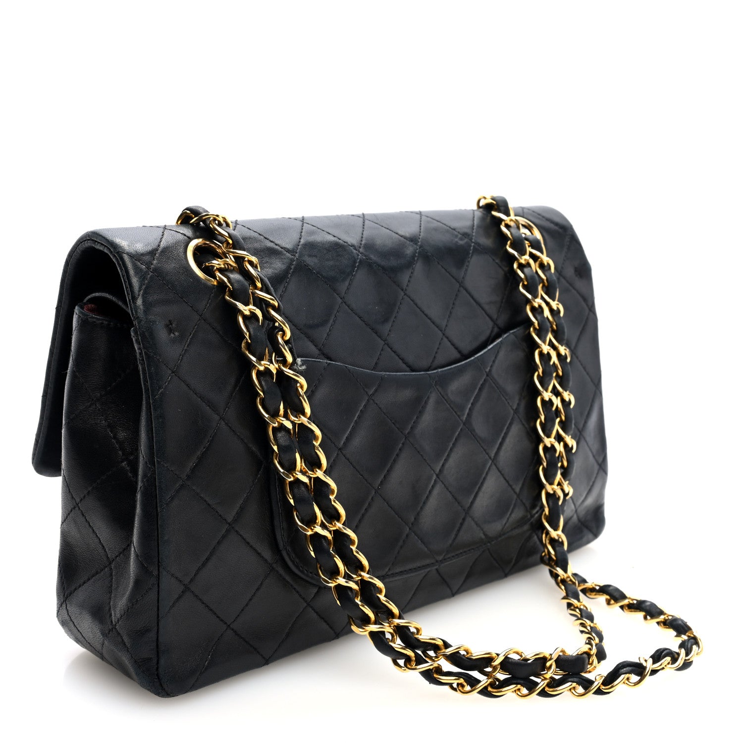 Chanel Lambskin Quilted Medium Double Flap Black 3 of 10