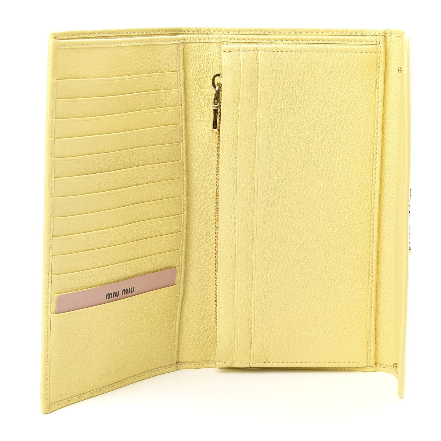 Goatskin Madras Continental Wallet Light Yellow