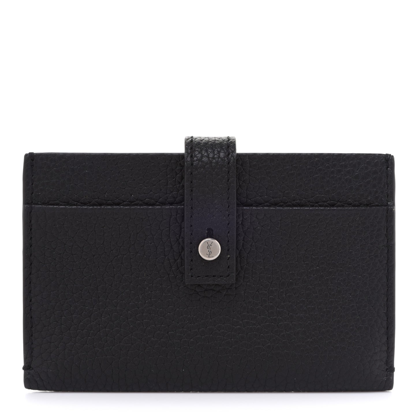 Grained Calfskin Sac De Jour Card Case Black