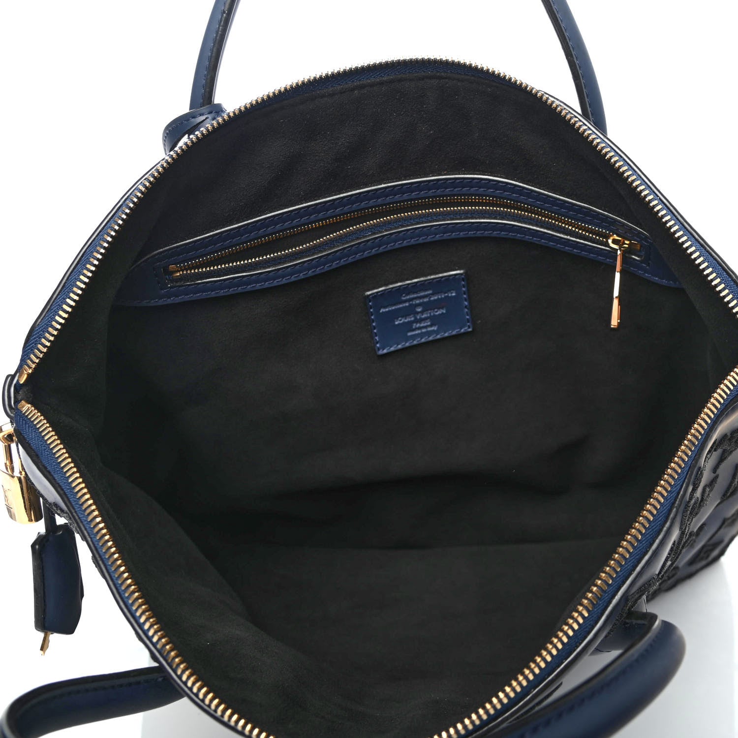 Louis Vuitton Monogram Addiction Vertical Lockit MM Blue 4 of 4