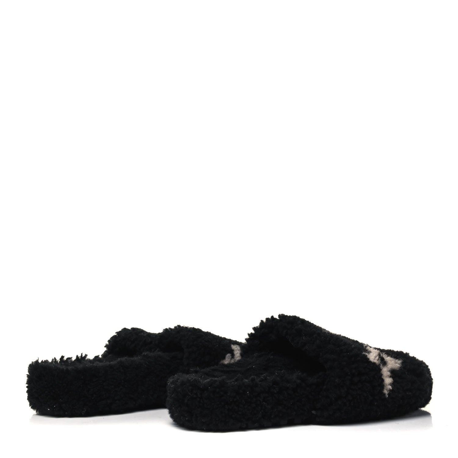 Louis Vuitton Shearling Paseo Flat Comfort Mule 37 Black 4 of 8