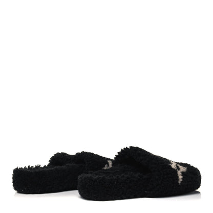 Louis Vuitton Shearling Paseo Flat Comfort Mule 37 Black 4 of 8