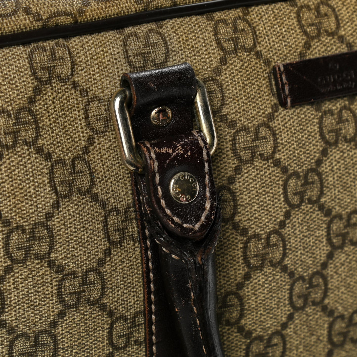 GG Plus Monogram Briefcase Dark Brown
