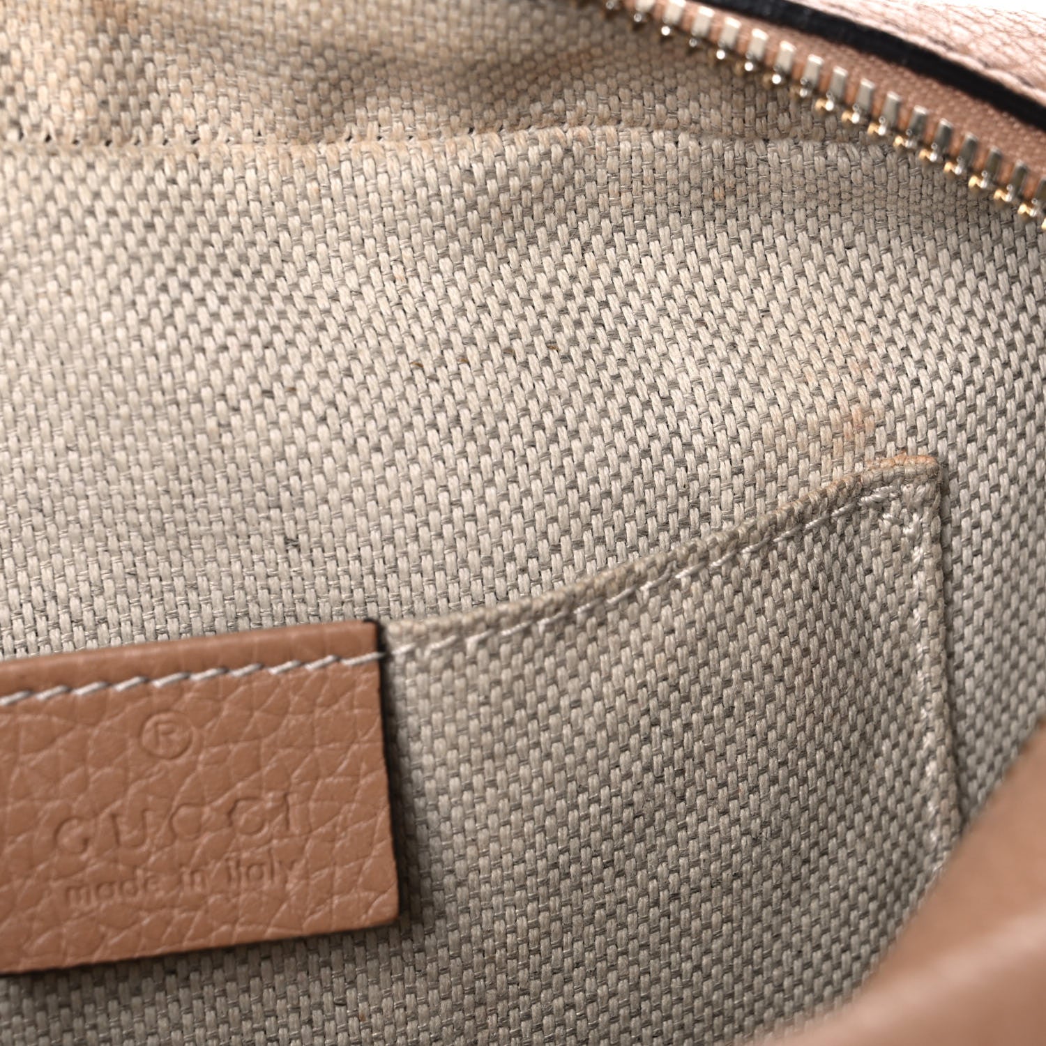 Gucci Pebbled Calfskin Small Soho Disco Bag Camelia 14 of 15