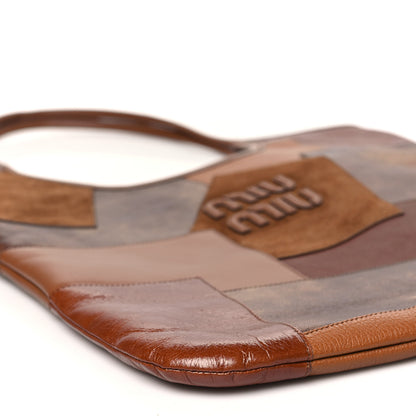 Miu Miu Nappa Patchwork Ivy Bag Cognac 8 of 9
