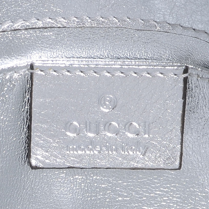 Leather Hysteria Clutch Silver