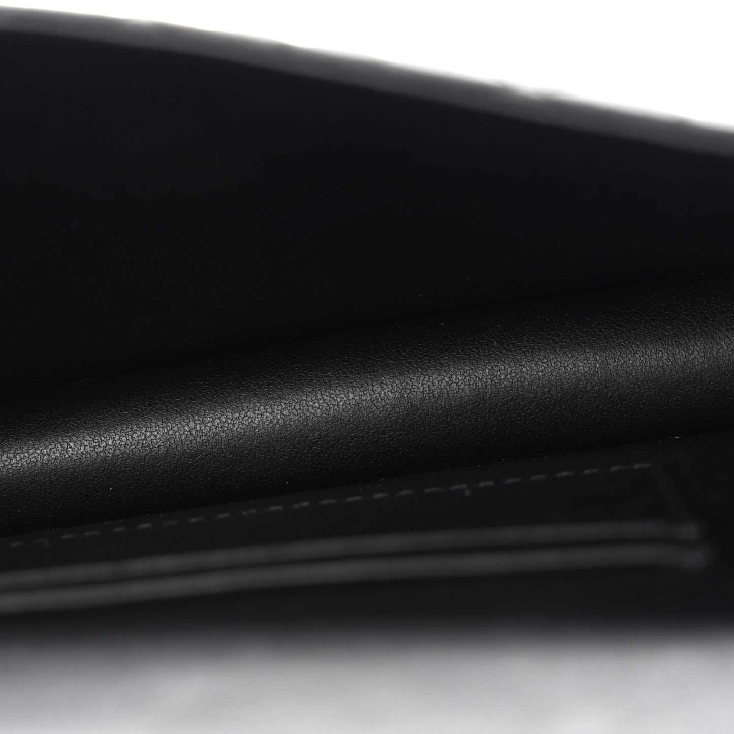 Supple Calfskin Caro Pouch with Chain Black