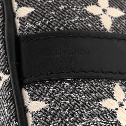 Louis Vuitton Denim Monogram Jacquard Speedy Bandouliere 25 Black 6 of 10