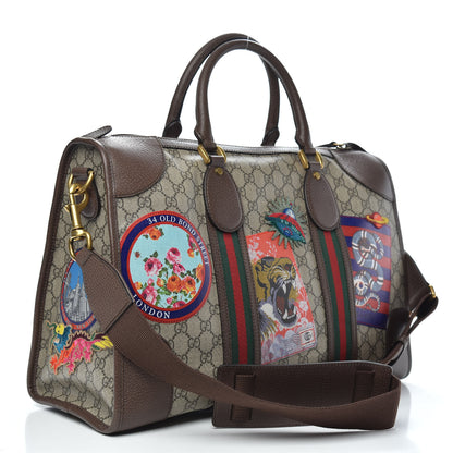 Gucci Soft GG Supreme Monogram Courrier Medium Duffle Bag Beige New Acero Multicolor 2 of 10