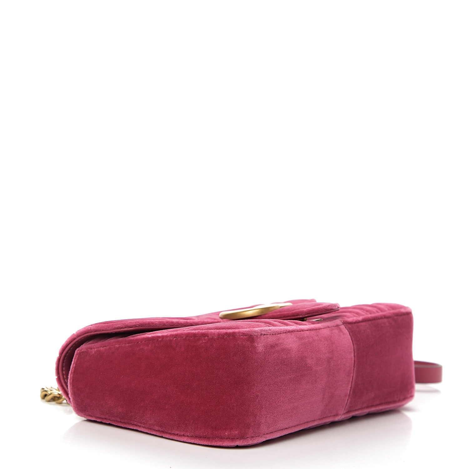 Gucci Velvet Matelasse Small GG Marmont Shoulder Bag Light Raspberry Rose 3 of 9
