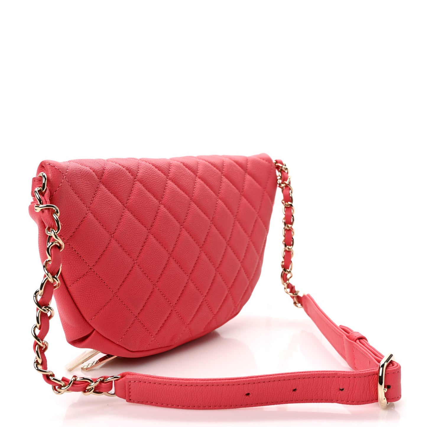 Caviar Quilted Business Affinity Waist Belt Bag Pink